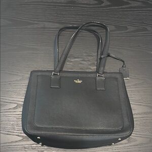 Kate Spade Black Leather Tote Bag